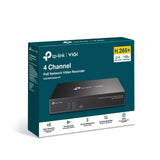 TP-Link VIGI NVR1004H-4P 4 Channel PoE+ Network Video Recorder 4K HDMI Audio