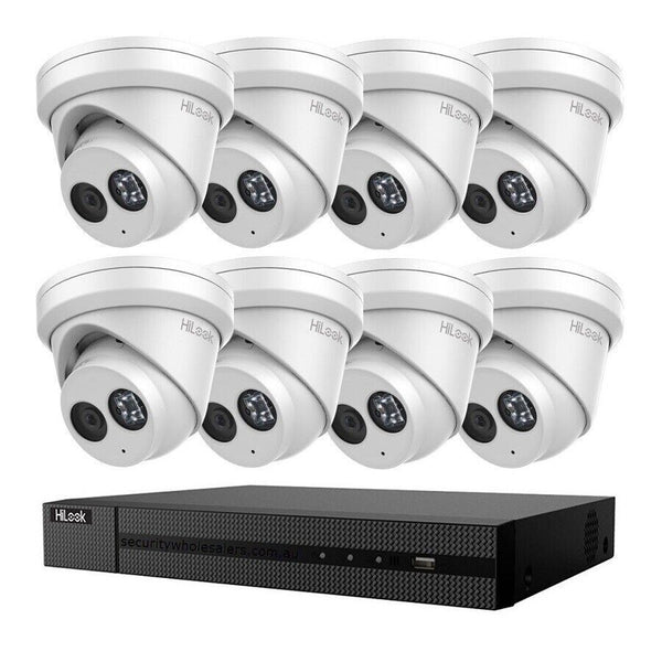 HiLook 6MP 8 Channel NVR Security 8 Camera KIT Turret IP IPC-T261H