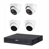 Dahua 8MP + 4CH Kit: 2x6MP TiOC and 2x8MP Turret Cameras with 4CH AI NVR
