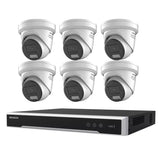 Hikvision 8MP Colorvu HYBRID CCTV Kit: 6 x Liveguard Cameras + 8CH M Series NVR