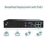 TP-Link VIGI NVR1004H-4P 4 Channel PoE+ Network Video Recorder 4K HDMI Audio