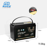 2 x Rock 12V 120Ah Lithium Iron Phosphate LiFePO4 Battery Cells Solar Caravan 4W