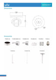 Uniview IPC3616LE-ADF28 EASY SERIES IP CAMERA HD IR Fixed Eyeball