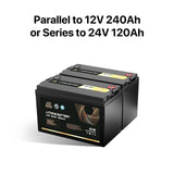 2 x Rock 12V 120Ah Lithium Iron Phosphate LiFePO4 Battery Cells Solar Caravan 4W