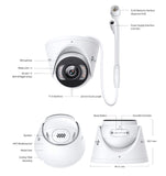 TP-Link VIGI C485 8MP 4K Full-Color Turret Network CCTV Camera 2.8mm Fixed Lens