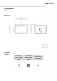 Hikvision DS-KH6350-WTE1 Gen2 IP-Based 7 inch Indoor Intercom Station Wifi WHITE