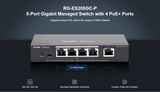 Ruijie Reyee RG-ES205GC-P, 5-Port Gigabit Smart Cloud Mananged PoE Switch