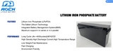 Rock 12V 150Ah Bluetooth Slimline Lithium Ion Battery Rechargeable Deep Cycle
