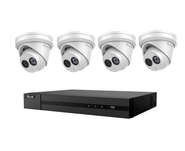 Hilook 8MP 8 Channel NVR Security 4 Camera KIT Turret IP IPC-T281H+3TB HDD