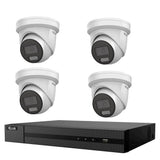 HiLook 6MP Kit 4xIPC-T262H-MU Camera with IntelliSense, Built-in Mic, 4CH 4K NVR