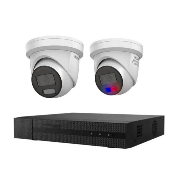 HiLook 6MP 4CH NVR Security 2 Camera Kit with AI IntelliSense-IPC-T269H+IPC-T262