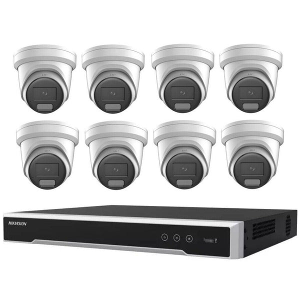 Hikvision 8MP Colorvu HYBRID CCTV Kit: 8 x Liveguard Cameras + 8CH M Series NVR