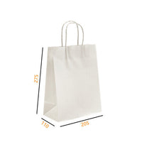 White Kraft Paper Bags Craft Gift Shopping Bag Carry Bag With Twist Handles