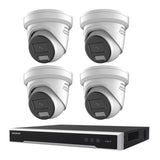 Hikvision 8MP Colorvu HYBRID CCTV Kit: 4 x Liveguard Cameras + 8CH M Series NVR