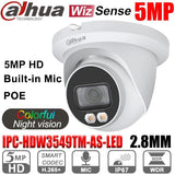 Dahua IPC-HDW3549TM-AS-LED 5MP Full-color Fixed-focal Warm LED Eyeball IP Camera