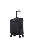 SureLite Cube 3pc Super Lite Suitcase Luggage Set Soft Trolley Lightweight Black