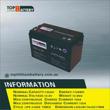 Top Lithium Battery 12V 135Ah Lithium Iron Battery LiFePO4 Rechargeable 4WD RV