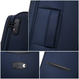 SureLite Cube 3pc Super Lite Suitcase Luggage Set Soft Trolley Lightweight Black
