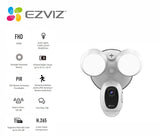 EZVIZ Floodlight LC1C Security Camera Motion Activated 2Way Audio Siren Alarm