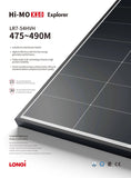 LONGI HI-MO X10 Explorer 475Watt 108 Cell Solar Panel - LR7-54HVH-475M (Shipping by Quote or local pickup)
