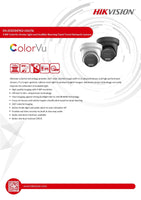 Hikvision 4MP DS-2CD2347G2-LSU/SL ColorVu AcuSense POE IP Camera Two Way Audio