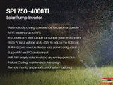 Growatt SPI 2200TL Solar pump inverter MPPT PV input max 450V