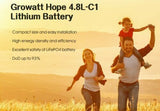 2/2 payment after pay  of Growatt 48V 100Ah 4.8kwh Hope 4.8L-C1 Lithium iron Battery including shipping