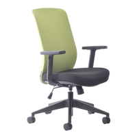 Buro Mondo Gene Fabric Back Office Chair With Arms Black Fabric Back and Seat