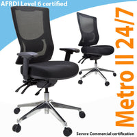Buro Metro II High Back Ergonomic Chair  Aluminium Base Chair
