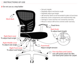 Office Chair -YARRA Ergonomic Chair Mesh Back Black 4Y Warranty 120Kg