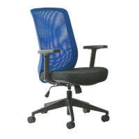 Buro Mondo Gene Mesh Back Office Chair With Arms Black Mesh Back and Fabric Seat
