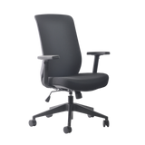 Buro Mondo Gene Fabric Back Office Chair With Arms Black Fabric Back and Seat