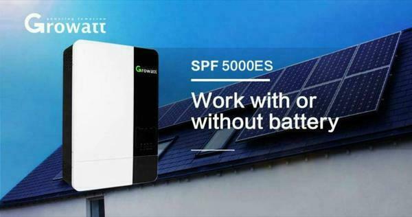 Growatt SPF 5000 ES Off grid solar inverter support 48V battery MPPT+W ...