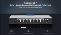 Ruijie Reyee RG-ES209GC-P, 9-Port Gigabit Smart Cloud Mananged PoE Switch
